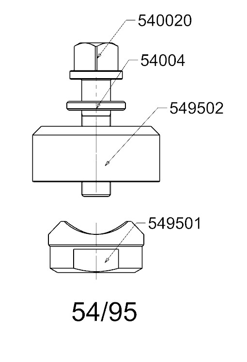 PERFORADOR REDONDO PARA CHAPA  FORZA  SERIE 54